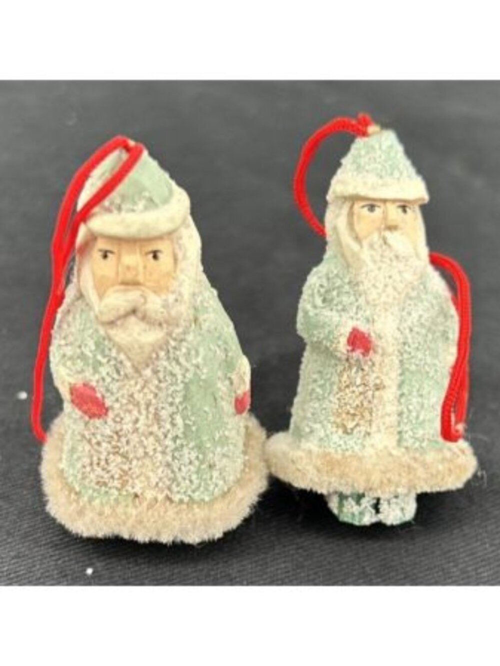 Belsnickle Christmas Ornaments 2" Lot of 2 Resin
